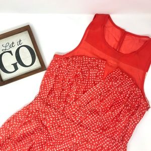 Sugar Lips Size M Orange PolkaDot Sleeveless dress